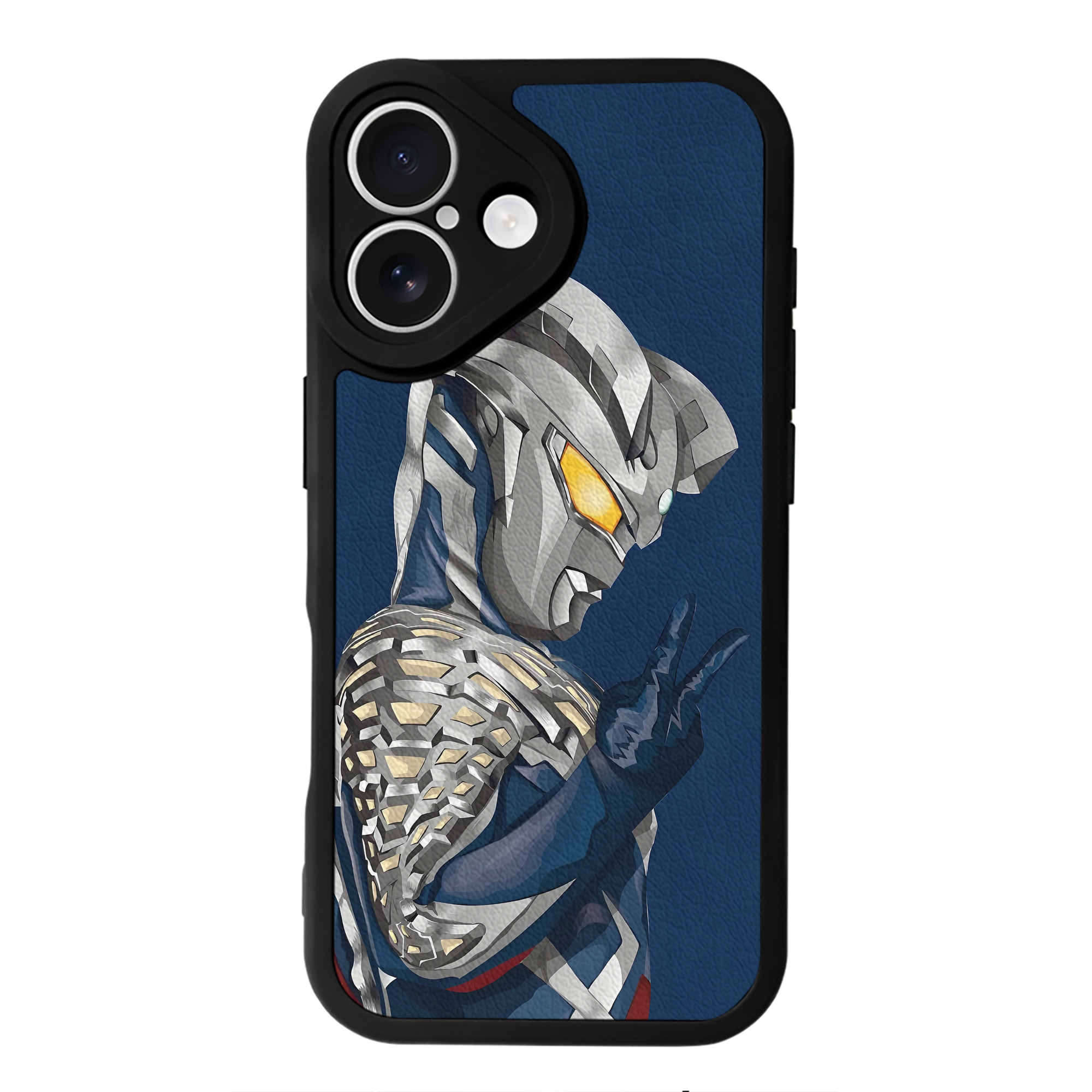 （画像用） ウルトラマン Ultraman 【iPhone 16シリーズ対応】シリコンスマホケース（レザー調） 材質：シリコン